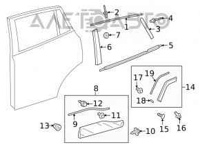 Накладка арки крыла задняя правая Toyota Rav4 19- на двери новый OEM оригинал
