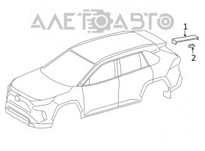 Накладка даху задня права Toyota Rav4 19- новий OEM оригінал