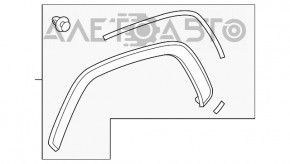 Накладка арки крила передня права Toyota Rav4 19-