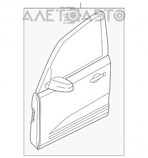 Дверь голая передняя правая Kia Sorento 10-15 графит IM, вмятины, тычки