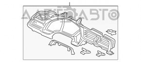 Дефлектор воздуховода передней панели центр Honda Civic X FC 16-21