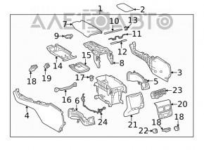 USB Hub Toyota Rav4 19- сзади центральной консоли