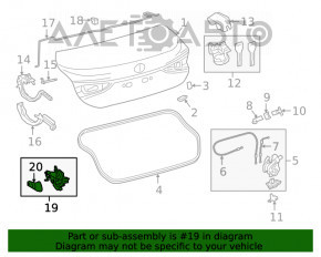 Привод крышки багажника Lexus ES250 ES300h ES350 19-22