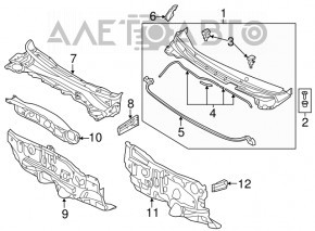 Грати двірників пластик Hyundai Elantra UD 11-16 потертості, немає фрагментів
