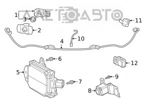 Камера передняя Lexus ES250 ES300h ES350 19-22