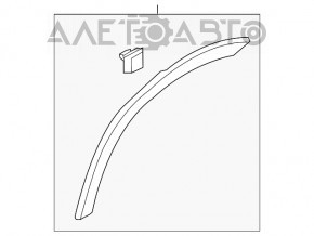 Накладка арки крыла задняя правая Kia Sorento 10-15 черн обломано крепление, царапины