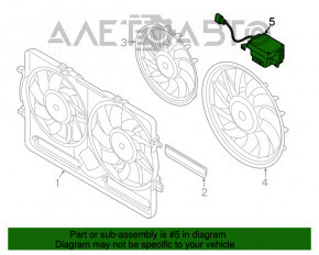 Комп’ютер вентиляторів охолодження Audi A4 B8 08-16 2.0T