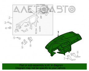 Торпедо передня панель без AIRBAG Audi A4 B8 08-12 чорна