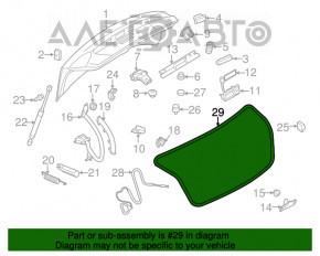 Уплотнитель крышки багажника Audi A4 B8 08-16 седан