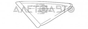 Форточка глухе скло задня права Audi A4 B8 08-16 седан під чорний молдинг