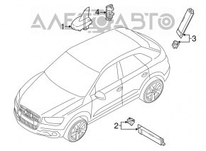 Підсилювач антени Audi Q3 8U 15-18 двері багажника