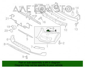 Крепление заглушки омывателя фар правое Audi Q3 8U 15