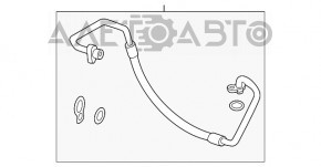 Трубка кондиціонера конденсер-компресор Nissan Rogue 21-23 japan built