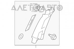 Накладка центральної стійки верхня ремінь права Subaru XV Crosstrek 13-17 сіра