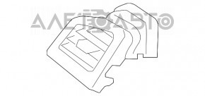 Дефлектор повітроводу передньої панелі лівий Hyundai Elantra AD 17-18 дорест, чорн
