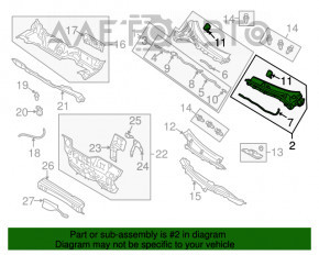 Решетка дворников пластик Mazda3 MPS 09-13 лев+прав