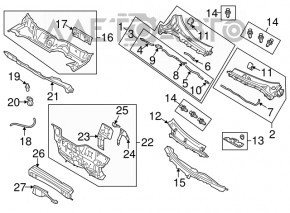 Решетка дворников пластик Mazda3 MPS 09-13 лев+прав