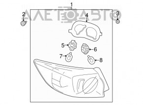 Ліхтар зовнішній крило правий Mazda3 MPS 09-13 скол на склі
