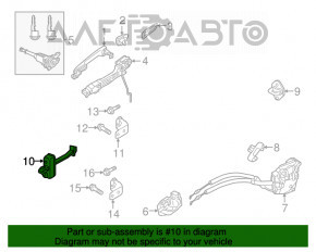 Обмежувач дверей перед левом Mazda 3 14-18 BM