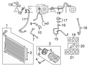 Трубка кондиционера печка-конденсер Ford Ecosport 18-21 1.0T