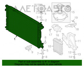 Радиатор охлаждения вода Audi Q5 80A 18- 3.0T новый неоригинал
