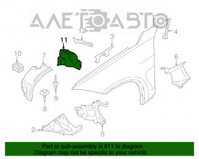 Підкрилок передній лівий ззаду BMW X5 F15 14-18