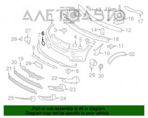 Заглушка буксир крюка переднего бампера BMW X5 F15 14-18