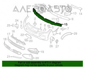 Абсорбер переднього бампера BMW X5 F15 14-18