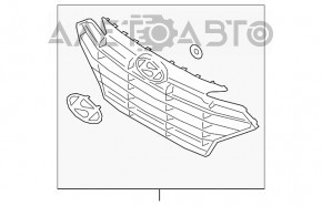 Решетка радиатора grill Hyundai Elantra AD 19-20 рест хром новый неоригинал