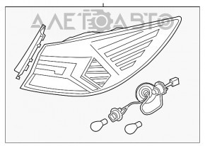 Ліхтар зовнішній крило лівий Hyundai Elantra AD 19-20 рест LED новий неоригінал DEPO