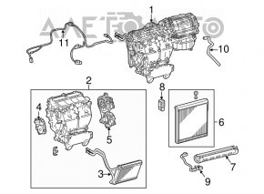 Радиатор отопителя печки Toyota Camry v50 12-14 usa новый неоригинал