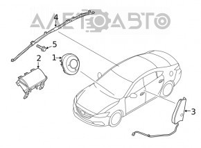 Подушка безопасности airbag боковая шторка правая Mazda 6 18-21