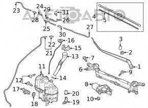 Поводок дворника левый Mazda 6 18-21