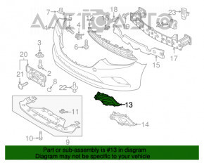 Заглушка ПТФ права Mazda 6 13-17