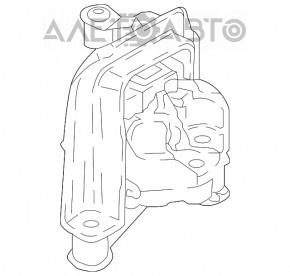 Подушка двигуна права Ford Ecosport 18-21 1.0T