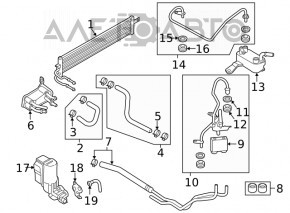 Трубки охлаждения АКПП Ford Ecosport 18-21 1.0T с клапаном