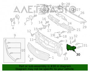 Кронштейн решетки радиатора левый Mazda 6 18-21 под 360