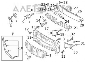 Решетка радиатора grill Mazda 6 18-21 голая черая