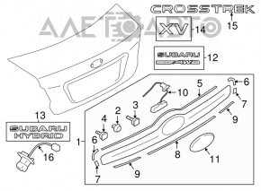Эмблема задняя CROSSTREK Subaru XV Crosstrek 13-17 полез хром новый OEM оригинал