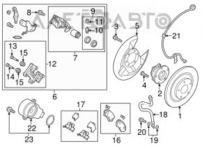 Датчик ABS задний левый Mazda CX-5 13-15 AWD