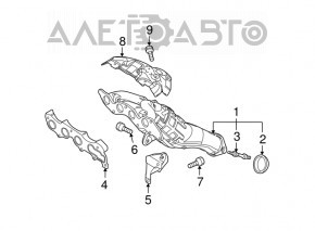 Колектор випускний з каталізатором Mazda6 09-13 2.5