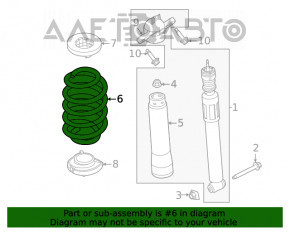 Пружина ззаду права Ford Escape MK4 20-23 hybrid FWD