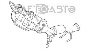 Коллектор выпускной с катализатором Ford Escape MK4 20-22 hybrid