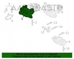 Подушка двигателя правая Ford Escape MK4 20-22 hybrid, plug-In AWD