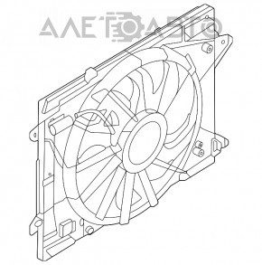 Дифузор кожух радіатора голий Ford Escape MK4 20-22 1.5T