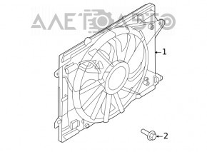 Диффузор кожух радиатора голый Ford Escape MK4 20-22 1.5T