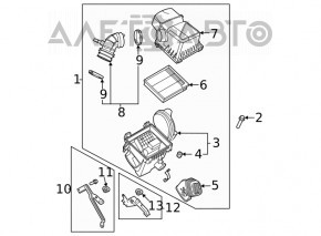 Повітропровід на впуск Ford Escape MK4 20-23 hybrid, plug-In