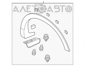 Накладка арки крыла задняя правая Mazda CX-9 16-