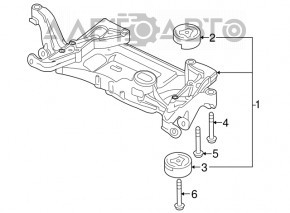 Болт крепления переднего подрамника 2шт Audi Q3 8U 15-18 110мм