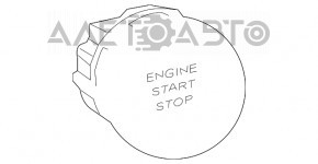Кнопка зажигания Start-Stop Toyota Venza 21- черная